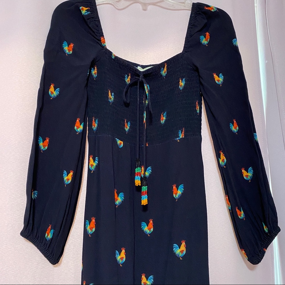 FARM RIO ROOSTER MIDI DRESS